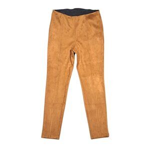 Simply Vera Wang Pants Faux Microsuede Skimmer Leggings Pants Brown Stretch Sz L